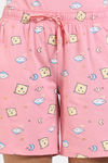 Zivame Joyful Jingles Knit Cotton Shorts Set - Quartz Pink — thumbnail 6
